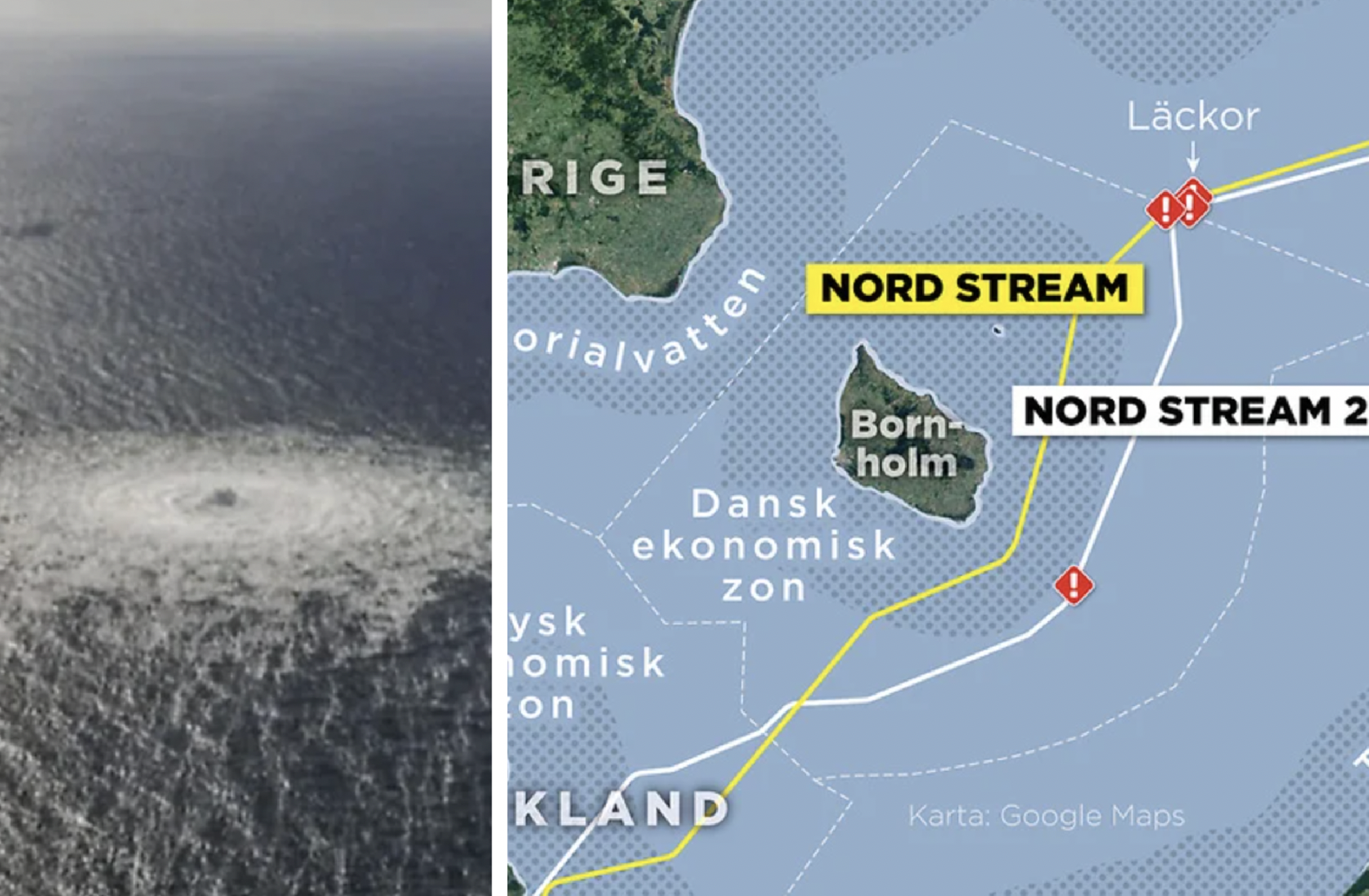 TT, Gasläckorna på Nord Stream